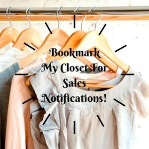 Bookmark My Closet!  Be Notified Of Sales! Please Read The Description Below.